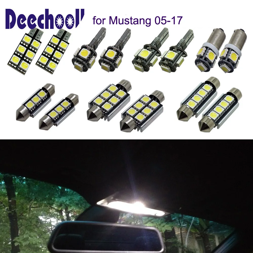 Автомобильная светодиодная лампа deechooll 7 шт. для Ford Mustang 2005 2017 белая внутренняя 05 17