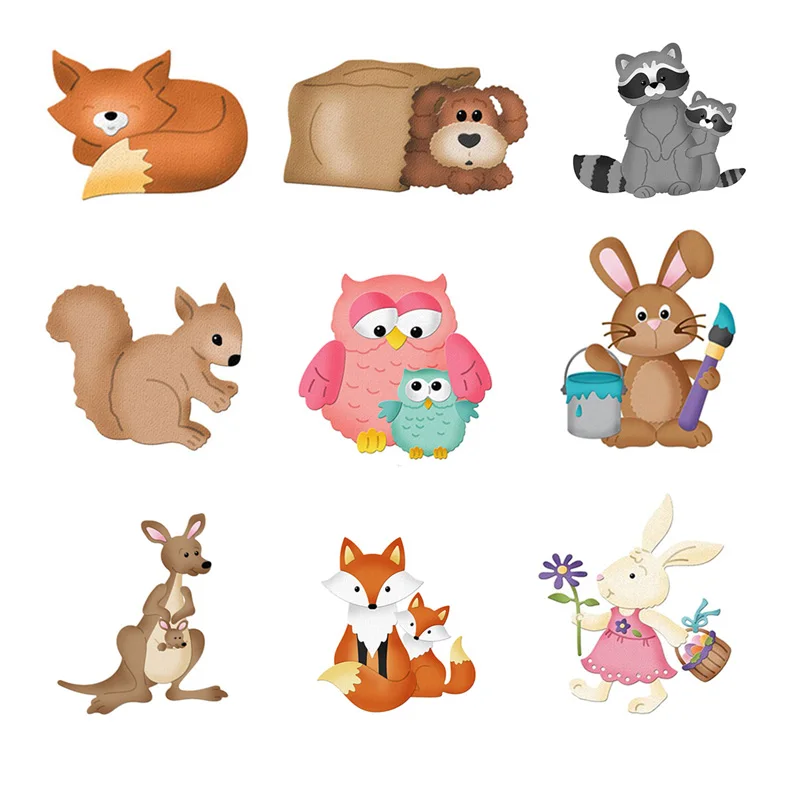 

Cutting Dies for Scrapbooking Metal Cute Animal Set Die Cuts Stencils Embossing Paper Cards Making Decorative Craft New 2018