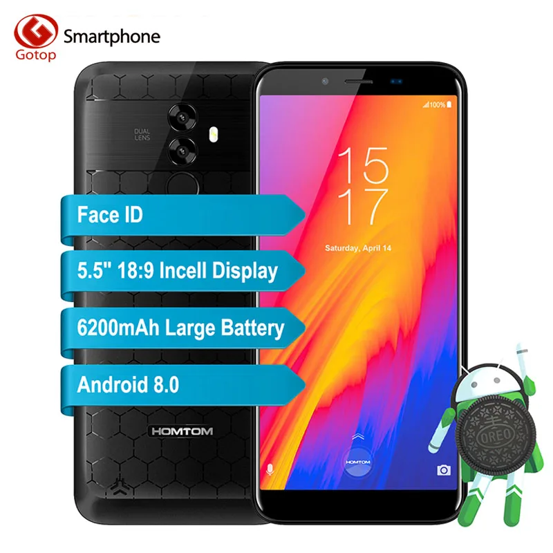HOMTOM S99 Android 8 0 MT6750 Восьмиядерный 5 дюймов 18:9 экран смартфон 4 Гб ОЗУ 64 ПЗУ 6200 мАч