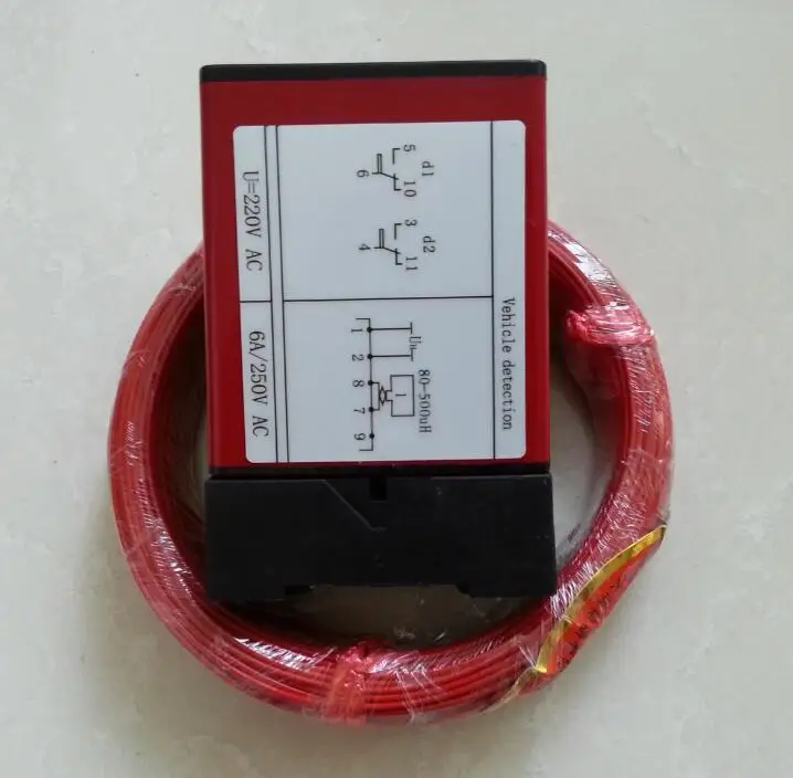 Парковочный барьер для автомобиля 220 В датчики заземления транспортный Индуктивный Одноконтурный детектор транспортного средства с 50 м 1,0 мм катушка петли