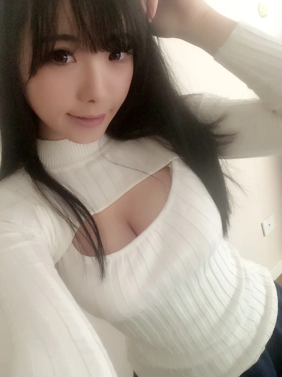 Sexy Open Chest Sweaters Harajuku Women Slim Anime Keyhole Pullovers Turtleneck Collar Knit Sweaters Freeship(