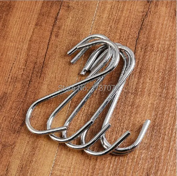 6pcs/lot  Silver Stainless Steel  S Hanger large f...