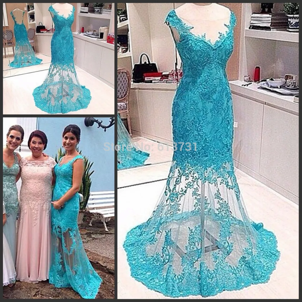 Buy Real Sample Blue Cap Sleeves V Neck Lace Backless Prom Dress Mermaid Evening Gown Women Vestidos de Fiesta for only 158 USD Buy Real Sample Blue Cap Sleeves V Neck Lace Backless Prom Dress Mermaid Evening Gown Women Vestidos de Fiesta for only 158 USD