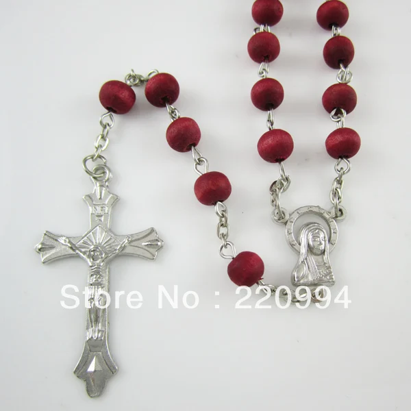 

12pcs of Catholic Prayer Beads Rose Scented Wood Rosary