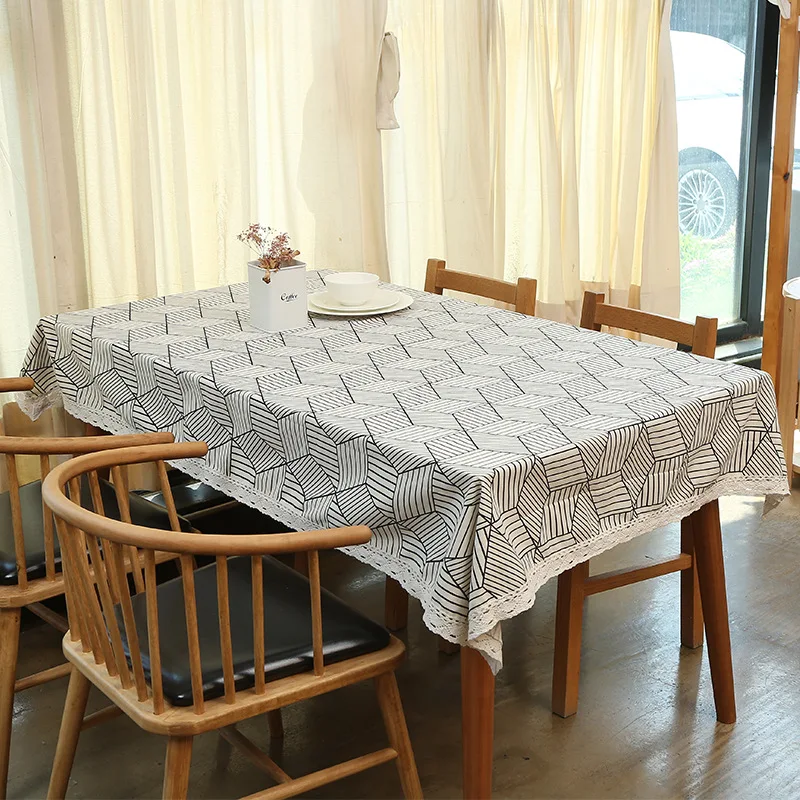 

Cotton Linen Waterproof Tablecloth Wind Tea Table Cloths Cover Cloth Mat Small Fresh Desk Fabric Tapete Tapetes Tablecloths