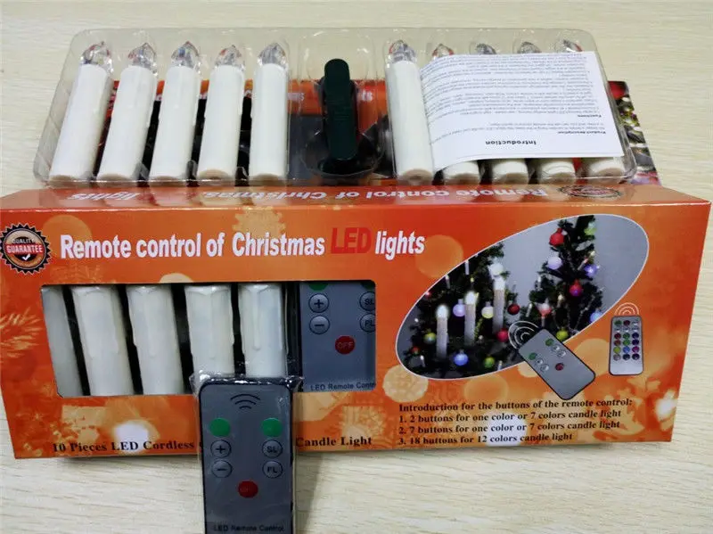10 шт. светодиодные свечи с пультом ДУ|candle led light|christmas tree candle lightsled christmas lights |