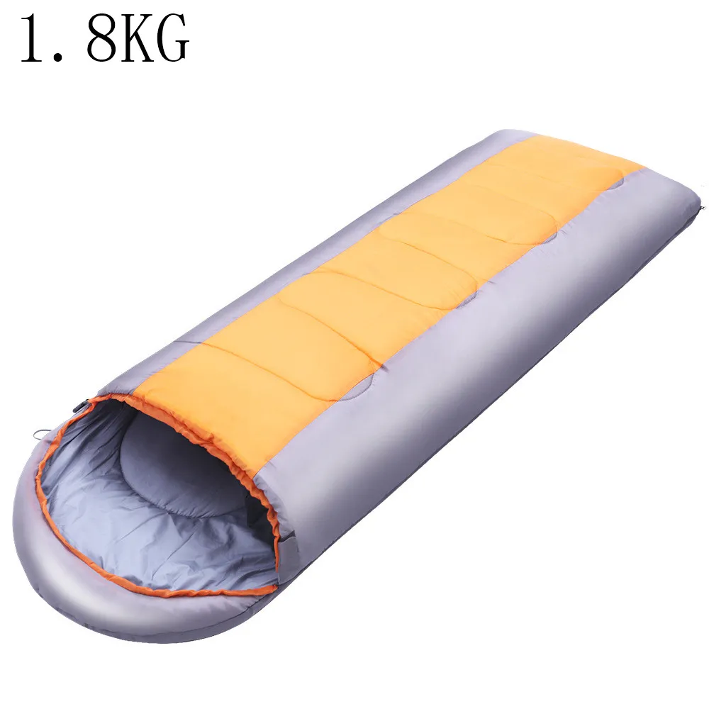 Открытый кемпинг спальный мешок для взрослых путешествия большой прямоугольный хлопок спальный мешок легкий водонепроницаемый машинная стирка - Цвет: Yellow 1.8KG