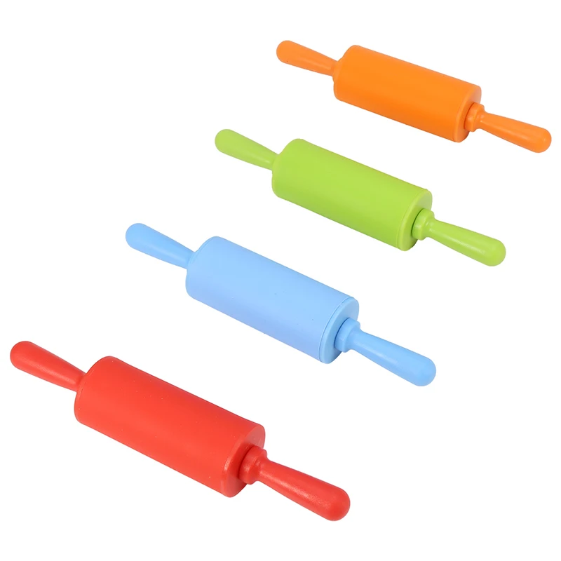 

9.1 Inch Non-stick Silicone Rolling Pin Pastry Dough Roller Kitchen Baking Tool with Plastic Handle For Kid Kitchen