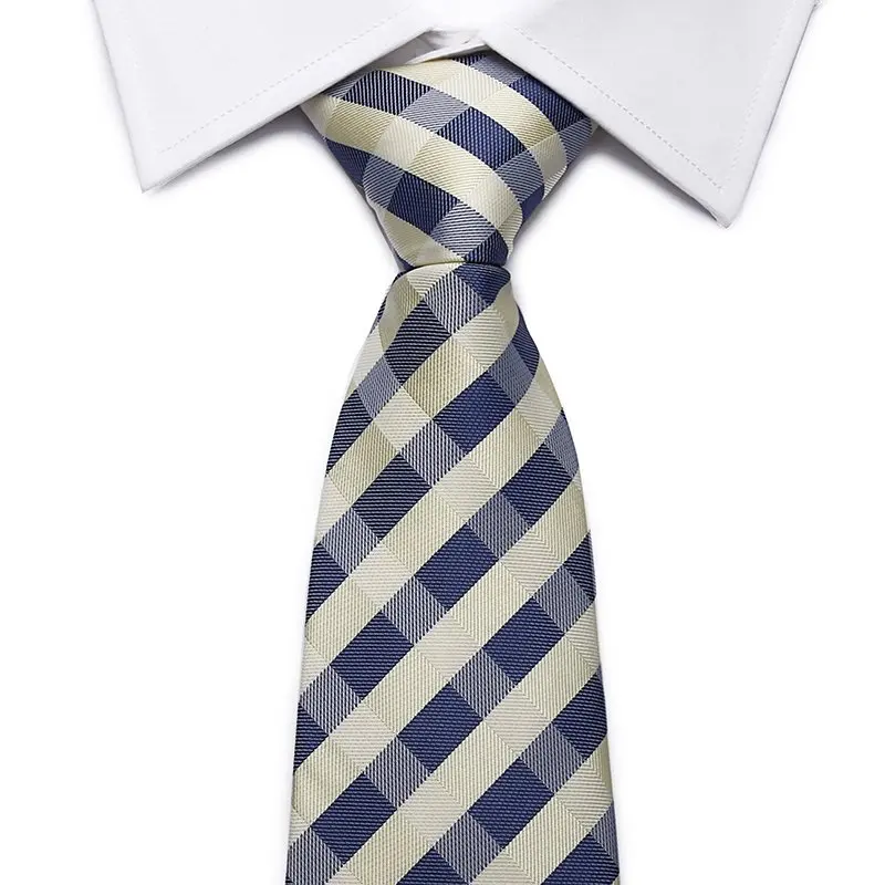 Прямая Винтажный Мужской классический галстук 8 см Шелковый однотонный галстук в горошек галстук мужской стильный галстук деловой, для жениха - Цвет: 10