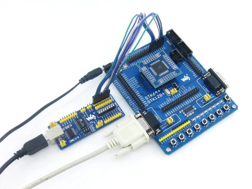 AVR ATmega128 ATmega128A ATMEL комплект макетной платы + 2 шт. AU основная плата = Waveshare STK128 Premium|board