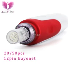 20/50 шт электрическая Дерма Ручка иглы штык 12 штепселный картридж для автоматической дермы ручка иглы татуировки 36-контактный иглы для ухода за кожей