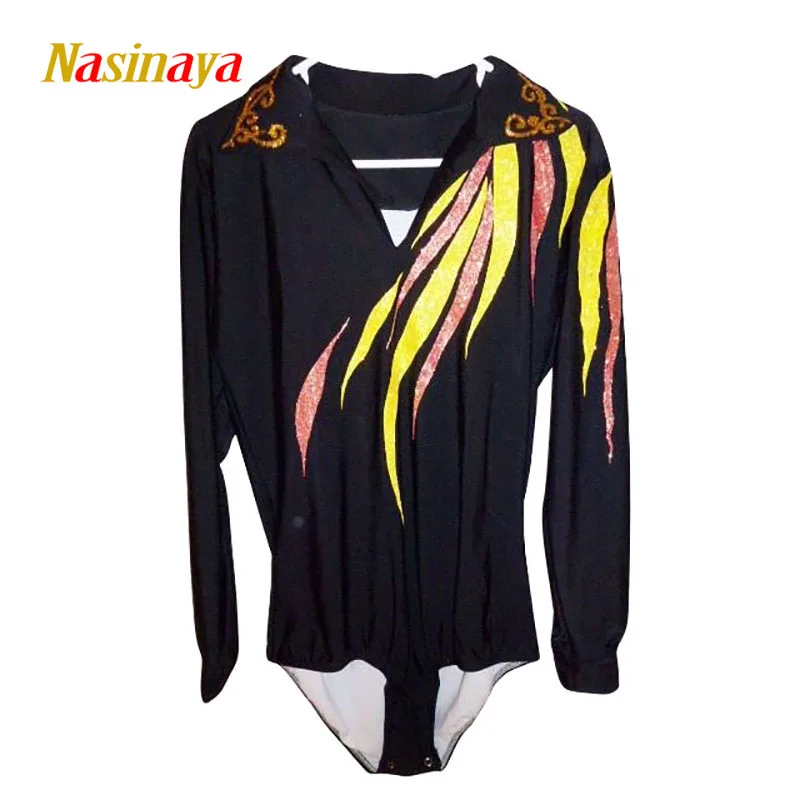 Nasinaya для мальчиков человек Рисунок выступление в катании на коньках Костюмы по индивидуальному заказу для соревнований по фигурному катанию платья для катания на коньках дети Patinaje гимнастика 22