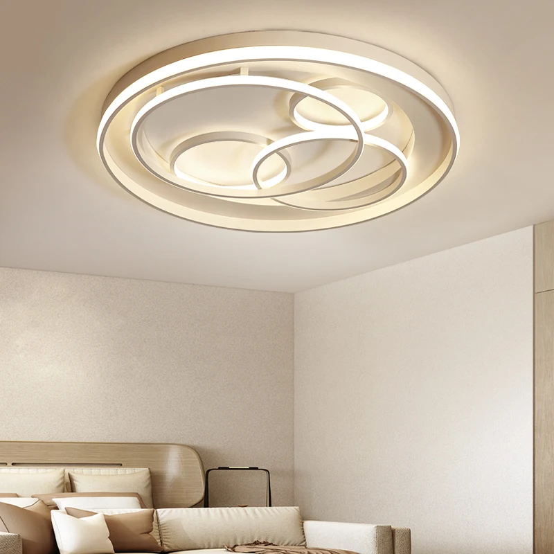 

Bedroom lamps warm romantic creative simple modern living room lamp study dining room lamp Nordic aluminum led ceiling lights