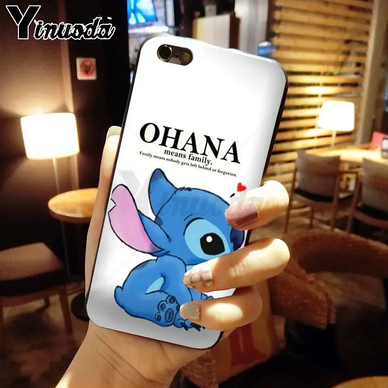 Yinuoda милый стежок Ohana чехол для телефона аксессуары iPhone 6S 6plus 7plus 8 8Plus X Xs MAX 5 5S