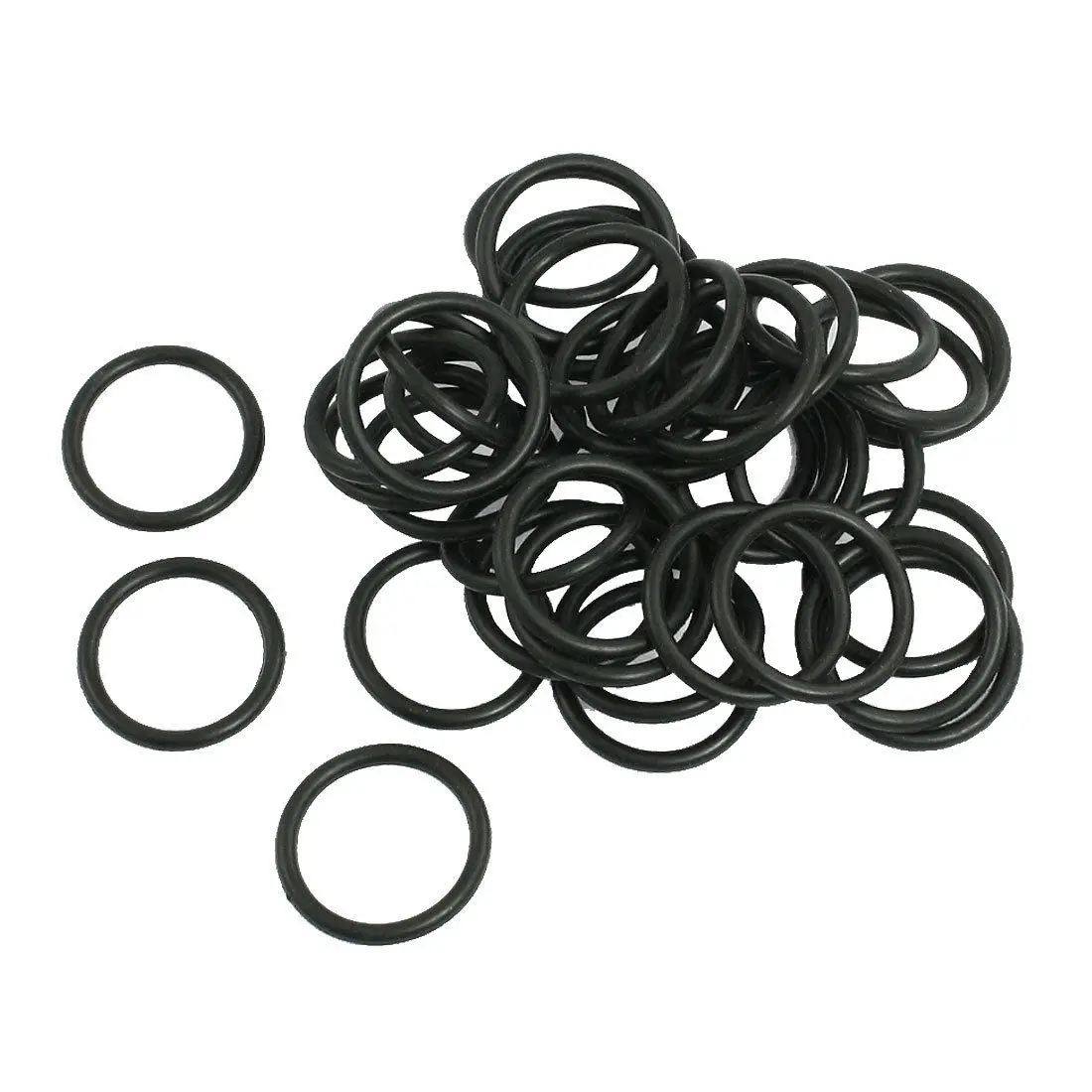 50 x Black Nitrile Rubber O Ring Grommets Seal 18mm x 23mm x 2.5mmin