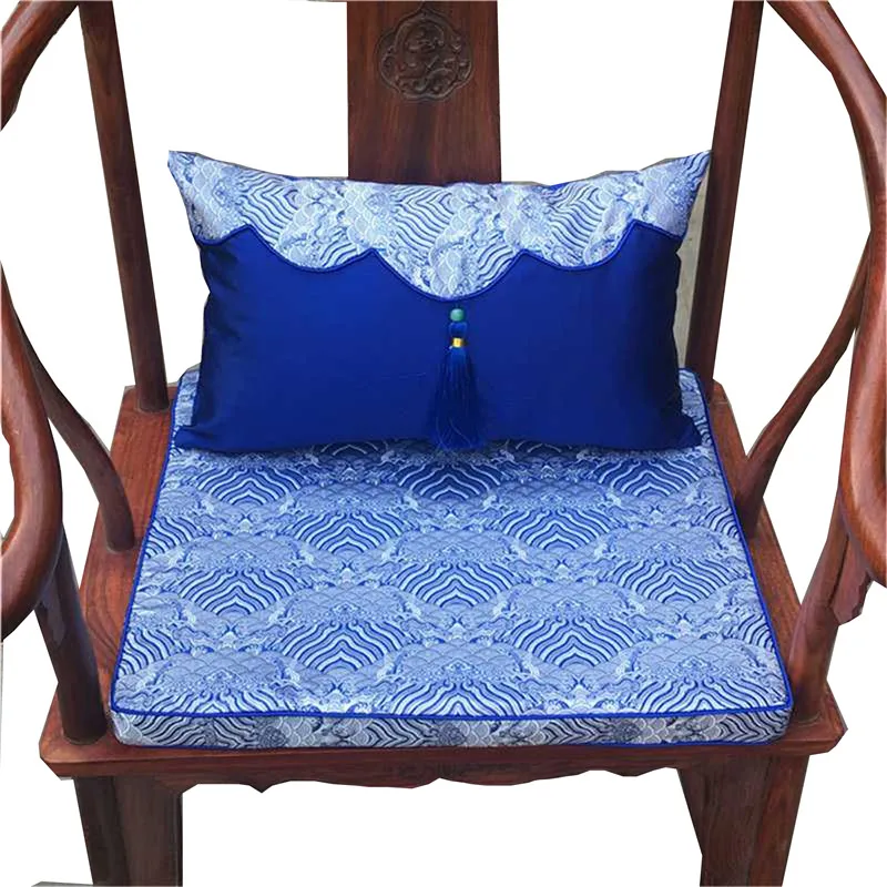 Толстая морская вода Роскошная китайская шелковая подушка для стула подушка для сиденья дивана подушка для сиденья высокого класса кресло поясничная подушка подушки домашний декор