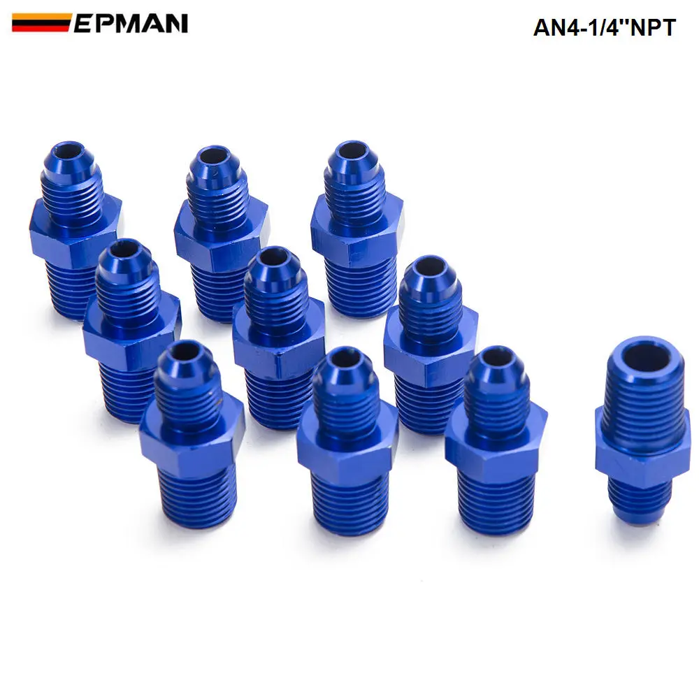 10 шт./лот 4AN 4 AN штырьковый переходник 1/4 ''NPT прямой на трубную резьбу адаптер