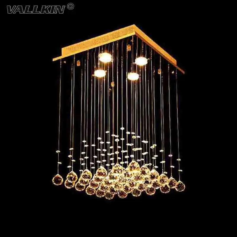 

VALLKIN Square Mounted Ceiling Chandeliers Modern Pendant Chandelier Crystal Lamp LED Pendant Lamp Hanging Lamps Dining Room