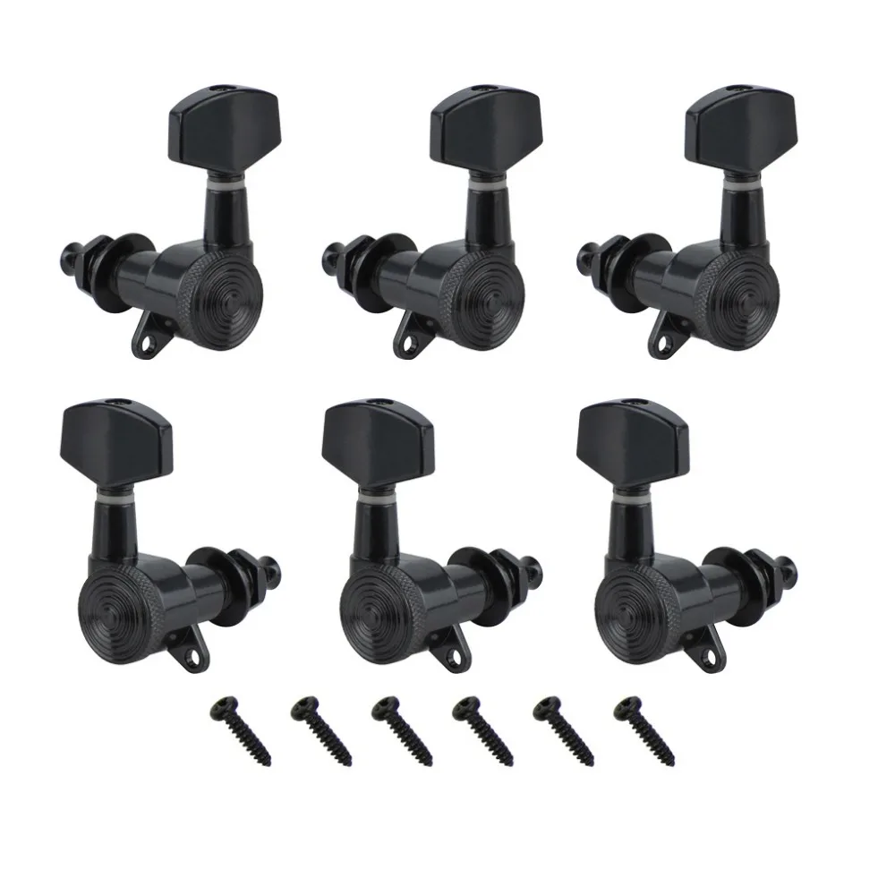 FLEOR 6PCS 3L3R Locked String Acoustic Electric Guitar Tuning Pegs Keys