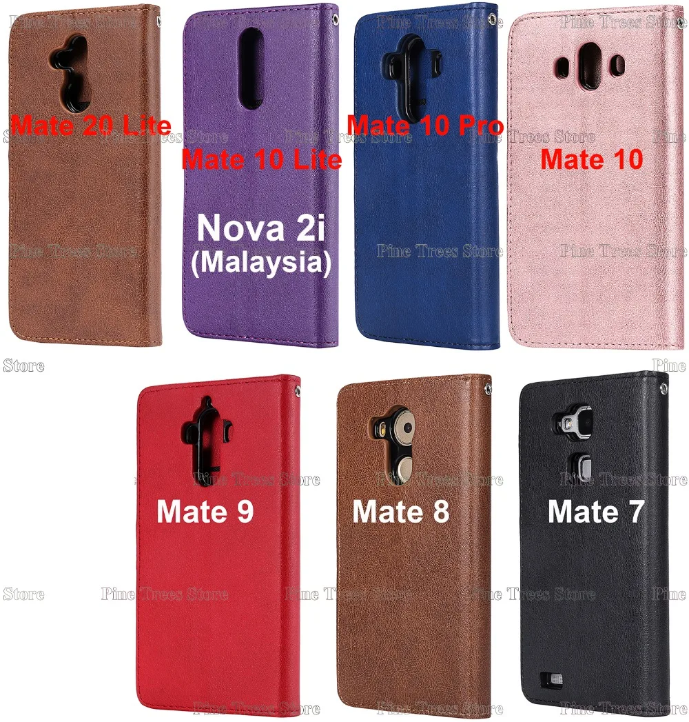 Съемный 2 в 1 для Huawei Mate 20 Lite 10 Pro 9 8 7 Роскошный кожаный флип чехол с магнитной