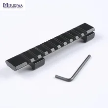 Крепление для прицела от 11 мм до 20 мм Пикатинни адаптер Вивер рейка с 10 слотами и длиной 124 мм для охотничьей винтовки Воздушный пистолет прицел