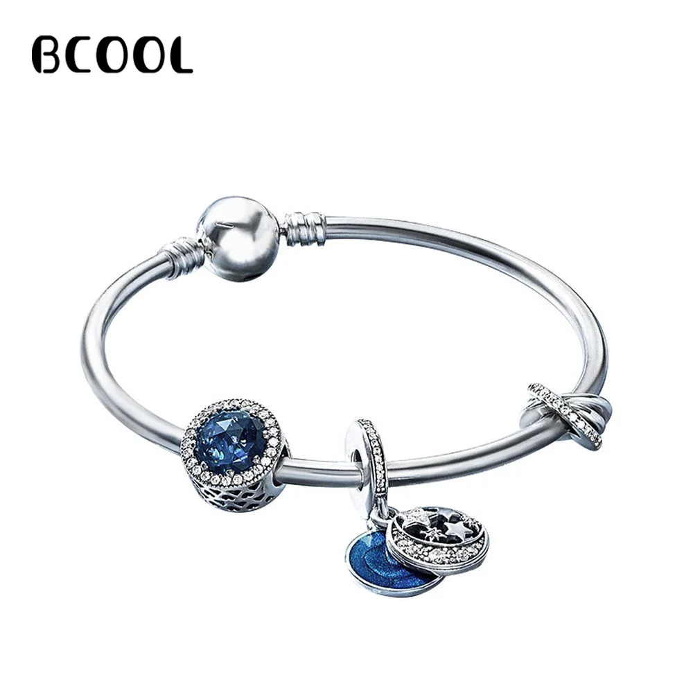 

DIY Jewelry Women's Charm Fashion Silver 925 Original Bracelet For Women's New Crystal Beads Bracelet Jewelry Gift