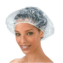 100pcs/pack Disposable Hat Hotel One-Off Elastic Shower Bathing Cap Clear Hair Salon Bathroom Products