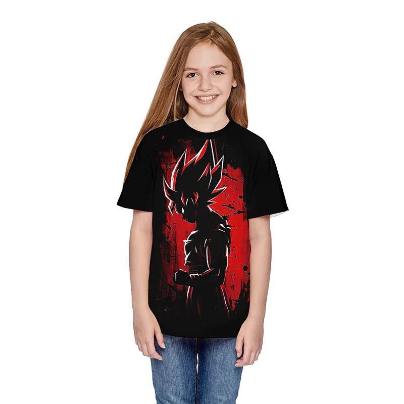 Детская футболка с круглым вырезом и принтом «Жемчуг дракона» для мальчиков детская одежда для девочек дышащая футболка с короткими рукавами Enfant Camiseta От 7 до 14 лет