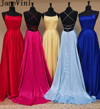 JaneVini Backless Red Long Prom Dresses 2019 Sweep Train Ladies Formal Evening Gowns Sleeveless Gala Party Gowns Galajurken Lang JaneVini Backless Red Long Prom Dresses 2019 Sweep Train Ladies Formal Evening Gowns Sleeveless Gala Party Gowns Galajurken Lang