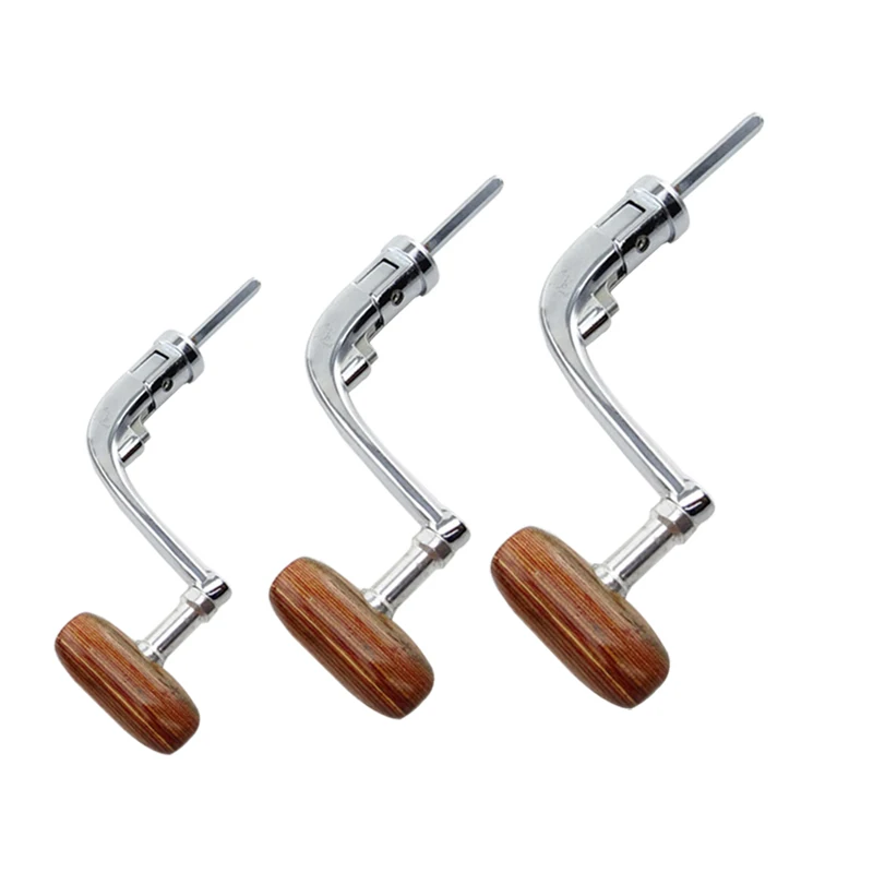 New Metal Spinning Reel Folding Rocking Arm Wheel Grasp Wooden Handle Fishing Accessories FG66 | Спорт и развлечения