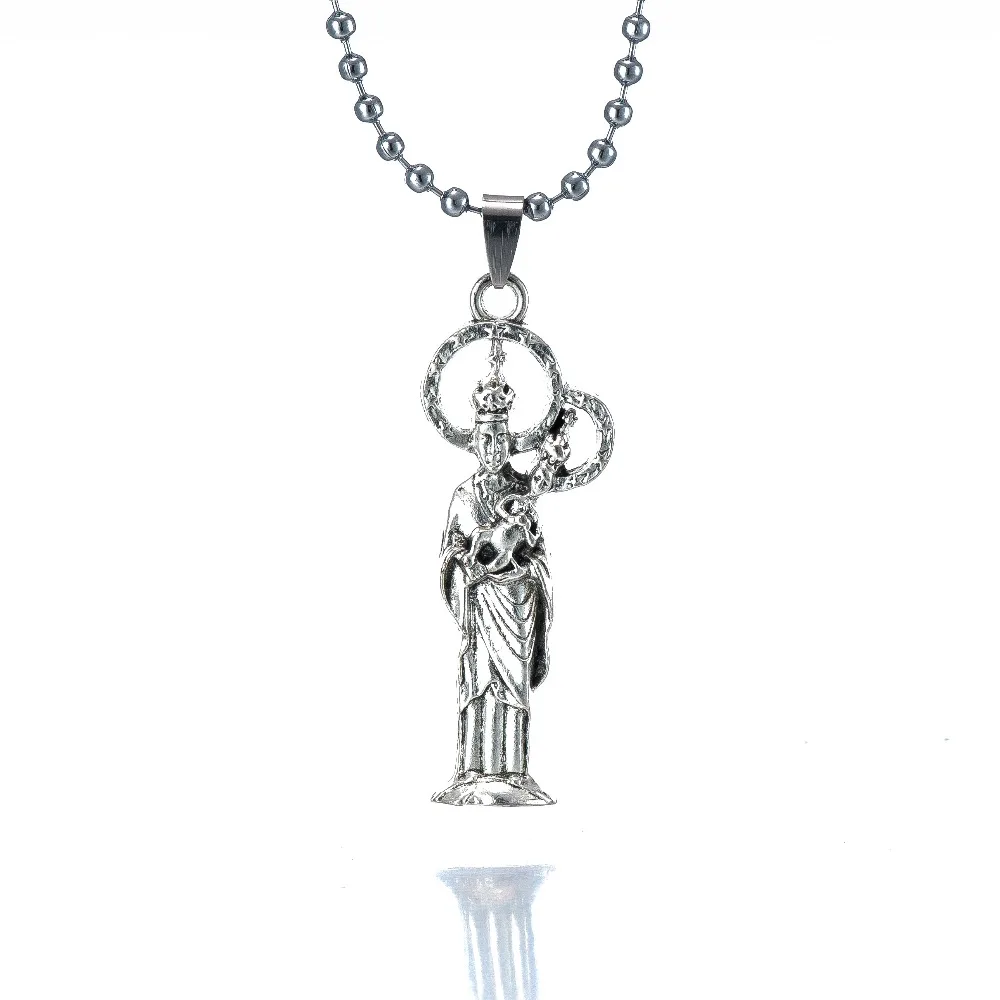 

Virgin Mary and Jesus hugged the Holy Spirit religion Necklace Jewelry silver Pendant Necklaces Christmas gift free shipping