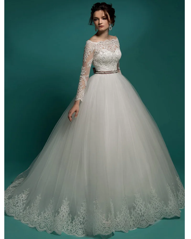 puffy tulle gown