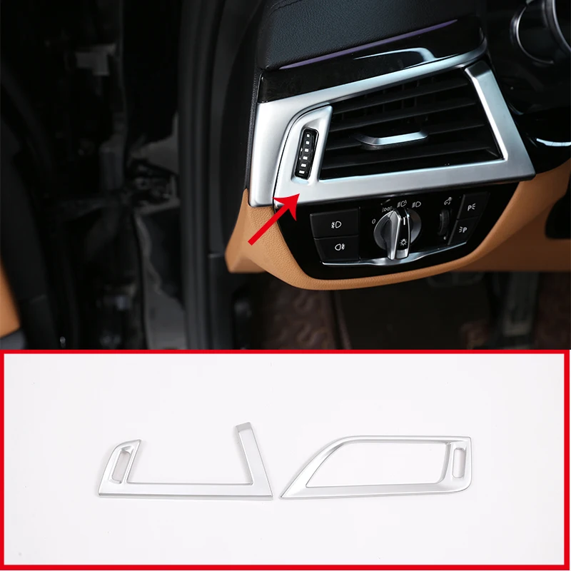 Для BMW 5 серии G30 2018 автомобильные аксессуары 2 шт. ABS хромированная сторона кондиционер розетка рамка серебро