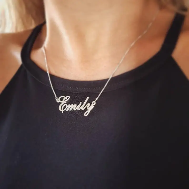 Custom Name Necklace Women Men Personalized Jewelry Stainless Steel Long Box Chain Letter Necklaces Pendants Best Friend Gifts afbeelding