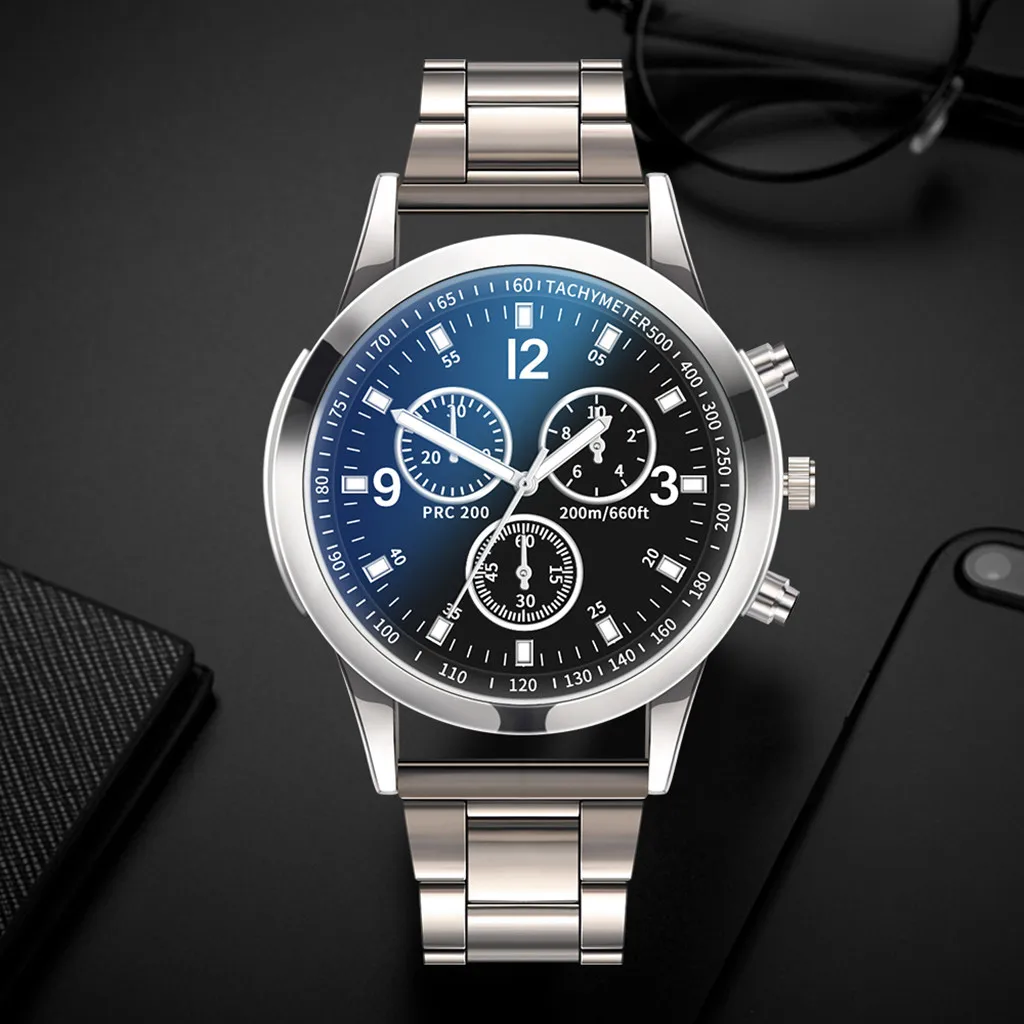 Relogio masculino часы для мужчин Роскошные Кварцевые нержавеющая сталь циферблат повседневное наручные часы с браслетом Бизнес reloj hombre Saat