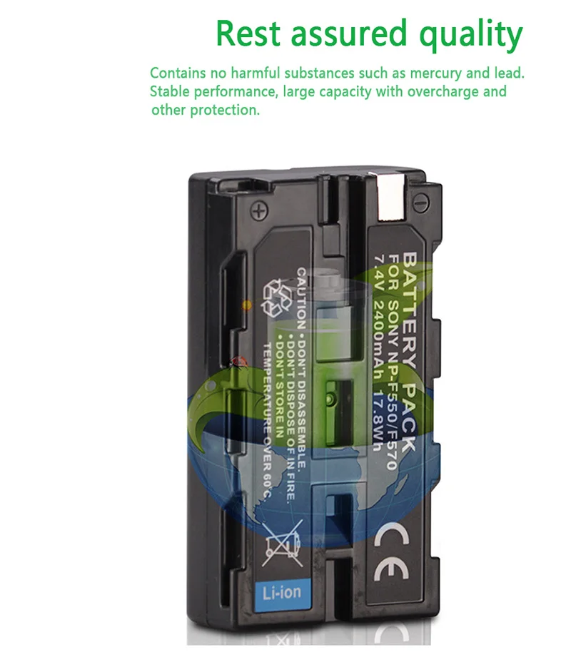 7,4 В NP-F550 NP-F570 цифровой Камера Батарея 2400 мАч с Зарядное устройство NP-F330 NP-F530 платные для Sony ccd-sc55 CCD-TRV81 MVC-FD81 аккумуляторная батарея аккумулятор батарейки