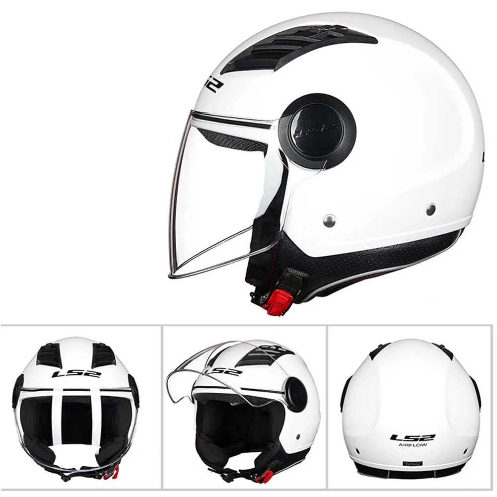 LS2 с открытым лицом мотоциклетный шлем скутер Шлем Capacete каско мото шлемы для руля каск двигатель мотоцикл воздушный поток L OF562