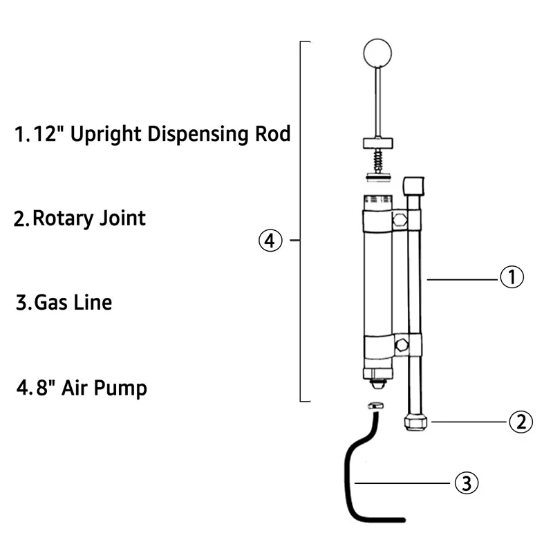 Home Brewing Party Pump with Beer Tap de-foaming Device, 8 Inch Beer Keg Pumps (1) 14 7