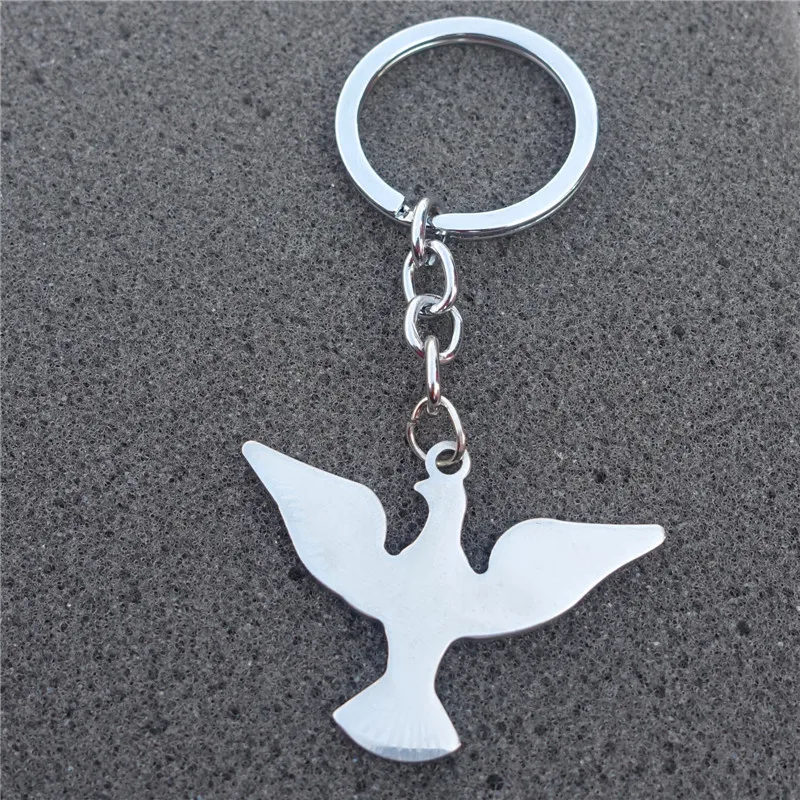 Брелок Dove Of Peace из нержавеющей стали брелки птица для женщин и мужчин ювелирные