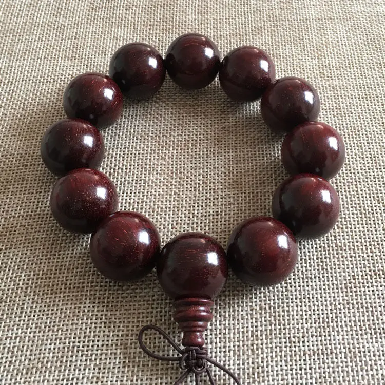 

FREE SHIPPING>>>@@ 21mm Natural Purple Red Sandalwood Prayer Beads Beaded Bracelet A86 NEW