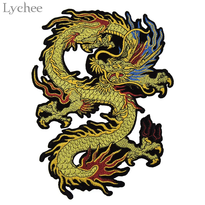 

Lychee Embroidery Dragon Patches For Clothing Sew On Sticker Patches Sewing Accessories Clothes Jeans Decoration
