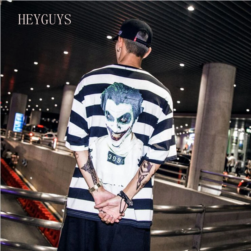 Cena NAGRI 18ss letnie bawełniane paski T Shirt Clown topy hip hopowe Swag koszulki męskie casualowe w stylu streetwear odzież usa rozmiar S XL