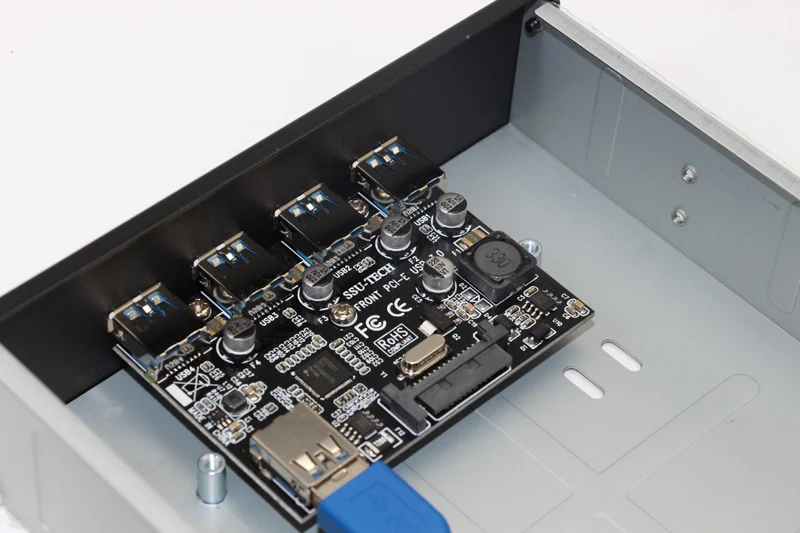 USB 3 0 PCI E 1x к 4 портам карта 5 25 &quotFloppy Bay передняя панель USB3.0 концентратор сплиттер