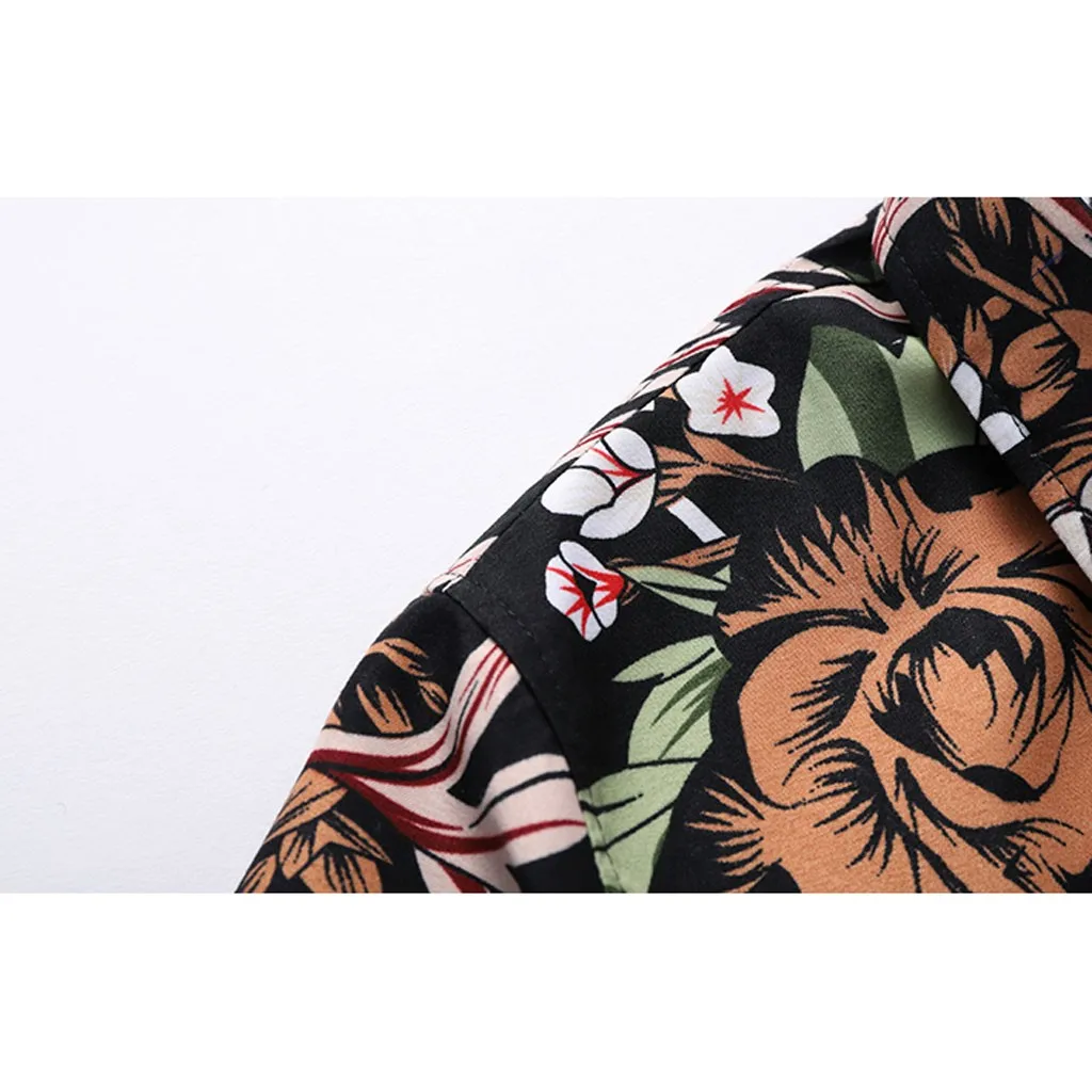 Новые летние мужские пляжные Гавайские рубашки с коротким рукавом повседневные рубашки с цветочным принтом Camisa Masculina обычного размера плюс 5XL Mar21