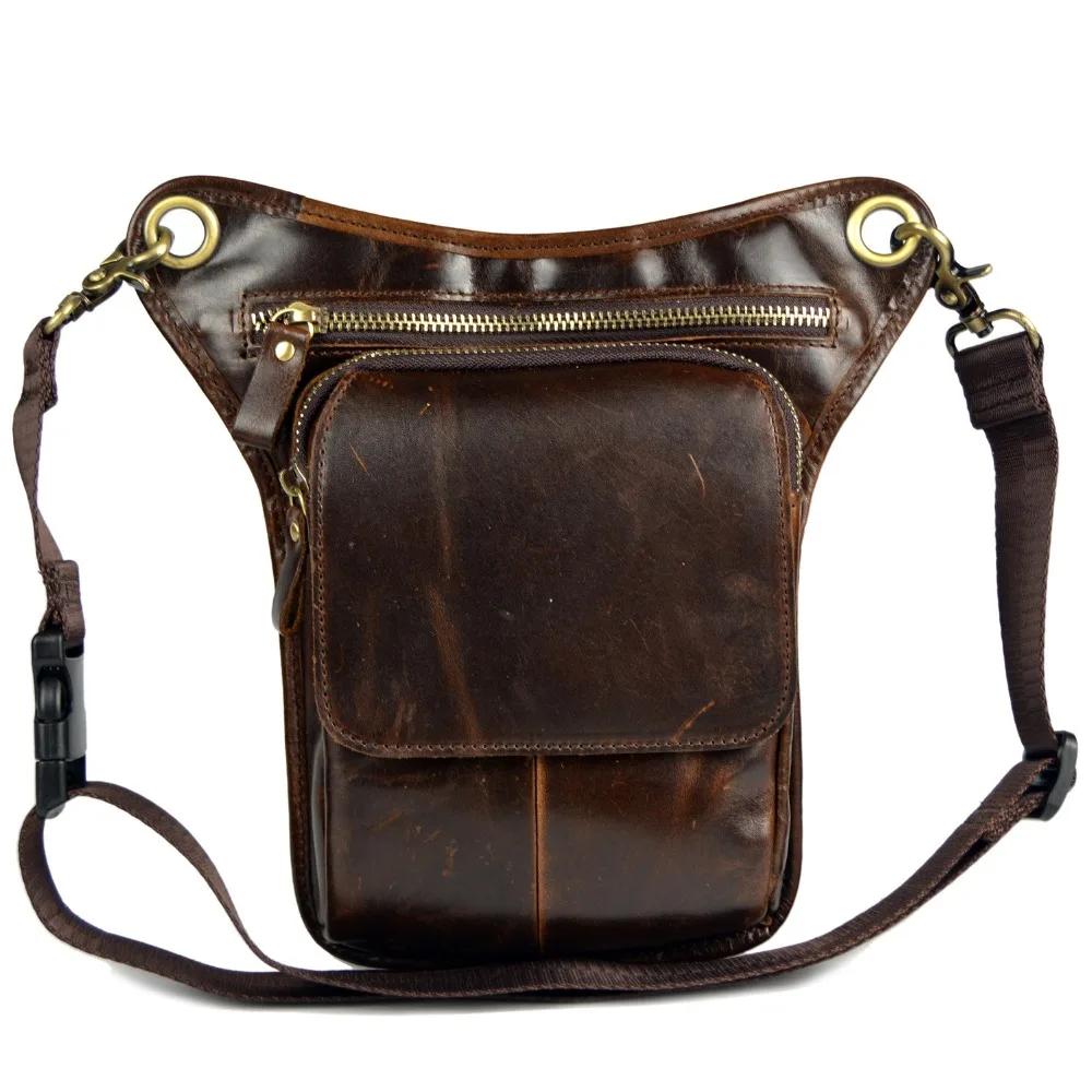 genuine leather messenger bags for men male small shoulder bags leg bags man bags cowhide strap