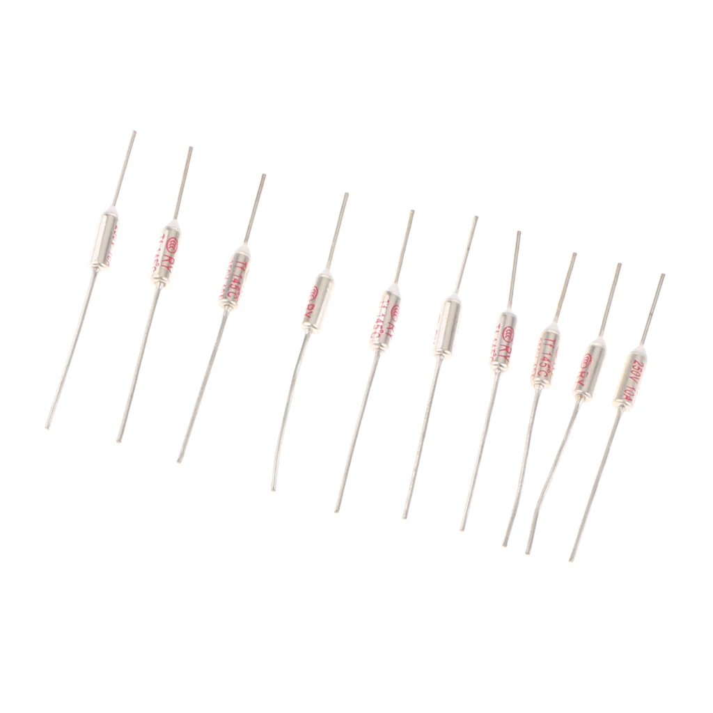 10x Thermal Cutoffs Fuse 145℃ TF 10A 250V Replacement Part New