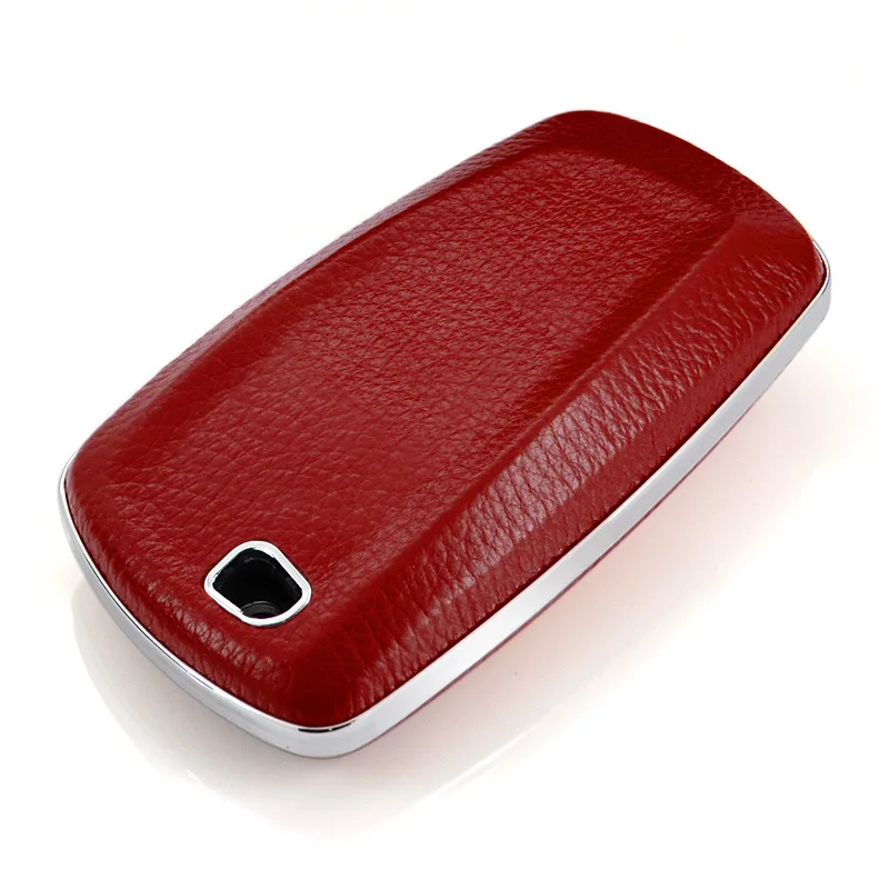 car key case cover shell fob holder for BMW 1 3 5 7 series x3 x4 F30 F10 F20 F18 118i 320i M3 M4 M5 key bag wallet key chain - Название цвета: red single shell