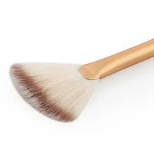 Promotion 1Pc makeup brush Fan Shaped Black Wooden Handle Synthetic Hair Makeup Cosmetic Brushes Beauty Tool