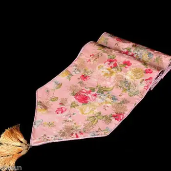 

New Chinese Handmade Fashion Fresh Pastoral Style Silk Table Runner &Bed Flag