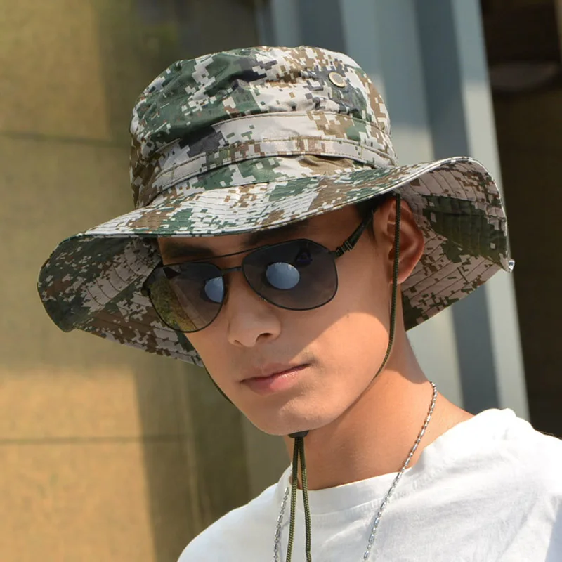 Men Spring Summer Sun Hat Climbing Fishing Bucket Hat Rain proof Cap